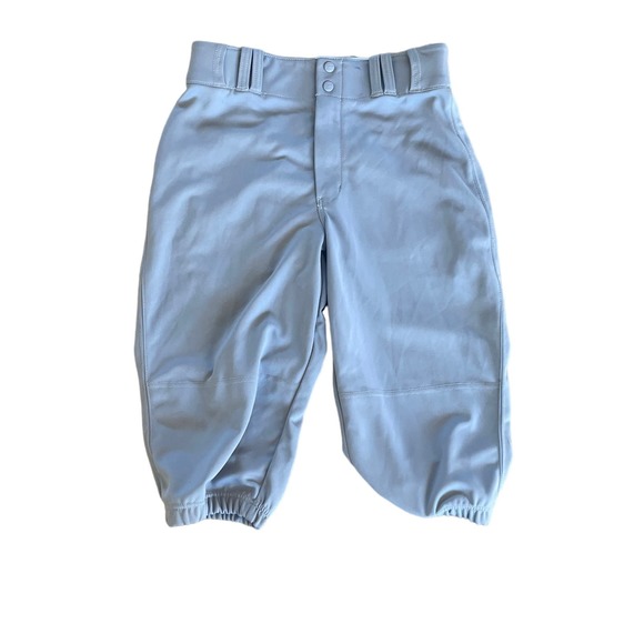 Mens‎ Champro Knee Lenght Baseball Sports Pants Gray Elastic Waist Band SZ M - Picture 1 of 5